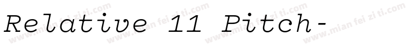 Relative 11 Pitch字体转换
